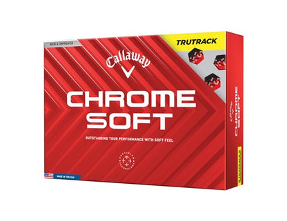 Callaway Chrome Soft 24 TruTrack Golf Balls - Yellow - Dozen