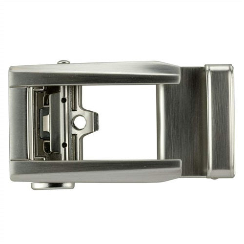 An image of Nexbelt Buckle: Prometheus - Matte Nickel on a white background