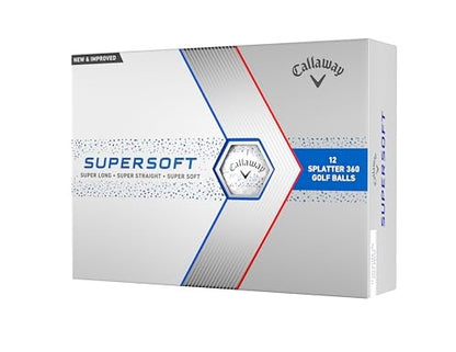 Callaway Supersoft 23 Splatter Golf Balls - Blue - Dozen