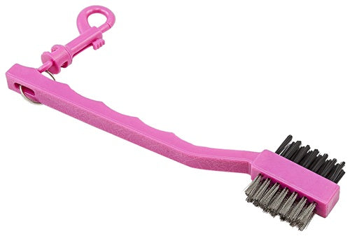 An image of Pink 2-Way Golf Brush on a white background