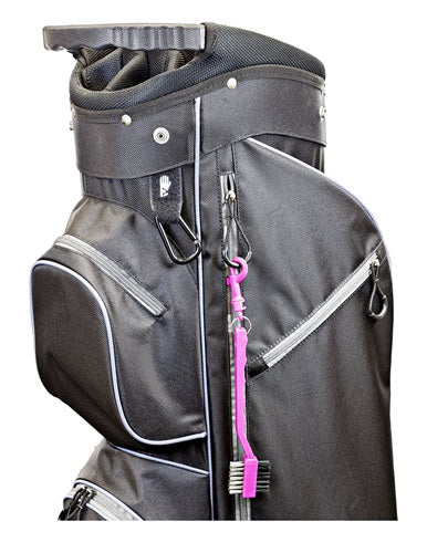An image of Pink 2-Way Golf Brush on a white background