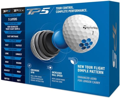 TaylorMade 2021 TP5 Golf Balls - Dozen