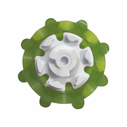 An image of NEW Softspikes Pulsar Golf Cleats Green on a white background
