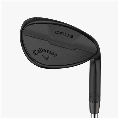 A hero image of a black Callaway OPUS wedge on a white background