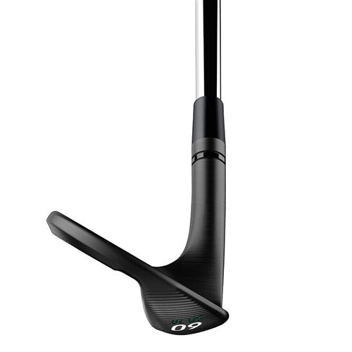 A side profile of a golf wedge on a white background