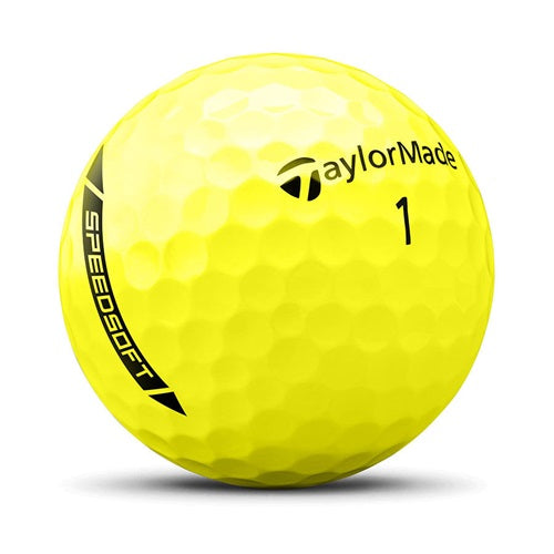 TaylorMade 2024 SpeedSoft Golf Balls - Yellow - Dozen