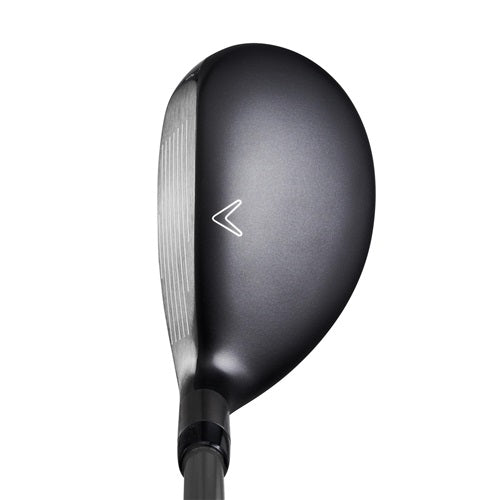 Golf club head with a brand logo on a white background