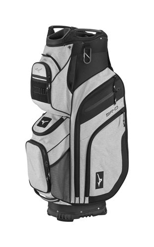 An image of Mizuno 2025 BR-D4C Golf Cart Bag - Heathered Grey on a white background