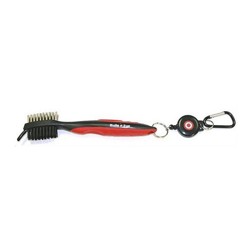 An image of Player'S Aid Bulls Eye Brush - Black/Red on a white background