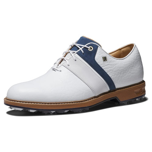 An image of a FootJoy Premiere Series LX Golf Shoes - White/Navy/White - 12 on a white background