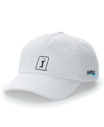 An image of Pga Tour Hat - Mesh Cap - Bright White on a white background