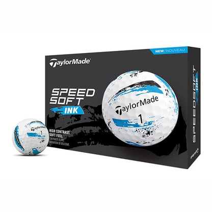 TaylorMade 2024 SpeedSoft Ink Golf Balls - Blue - Dozen