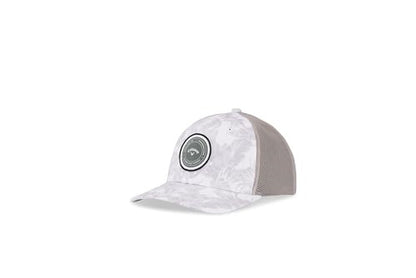 An image of Callaway Playing Through Trucker Hat 24 - White Tropical on a white background