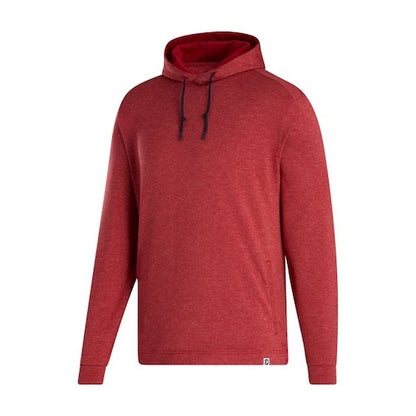 An image of a FootJoy 2023 Lightweight Hoodie - Heather Crimson - M on a white background