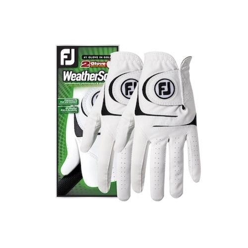 An image of FootJoy WeatherSof Golf Glove - 2 Pk - (66152) Prior Generation MLH - XXL on a white background