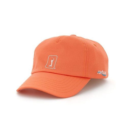 An image of PGA TOUR Men's Airflux Mesh Golf Cap, Nasturtium, One Size on a white background