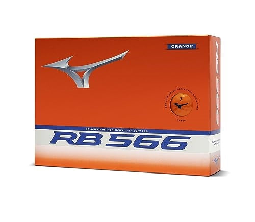 An image of Mizuno RB 566 Golf Balls - Orange - Dozen on a white background