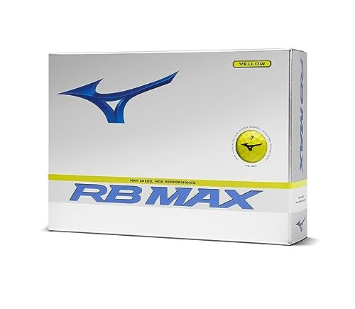 An image of Mizuno RB Max Golf Balls - Optic Yellow - Dozen on a white background