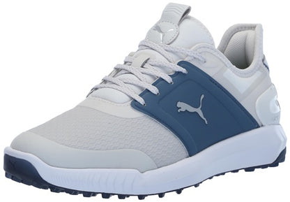 An image of Puma Ignite Elevate Golf Shoes - Feather Gray / Evening - 8 on a white background