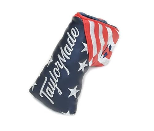 A TaylorMade blade putter headcover with US themed stars and stripes