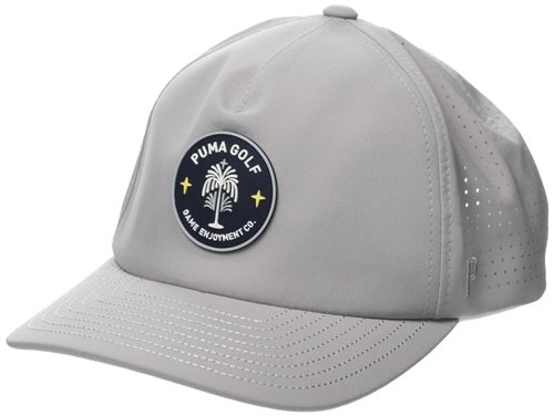 An image of Puma Circle Flower Tech Cap - Ash Gray on a white background