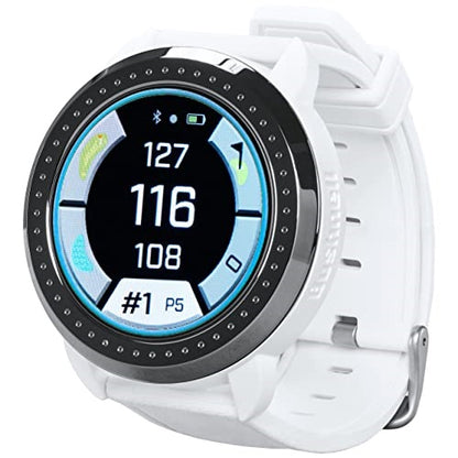 An image of Bushnell Ion Elite GPS Rangefinder Watch - White on a white background