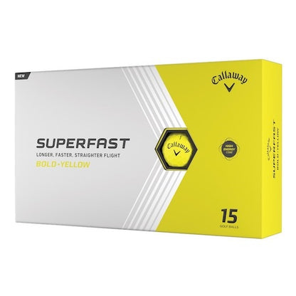 Callaway Superfast Bold 22 Golf Balls - Yellow - 15 Ball Pack