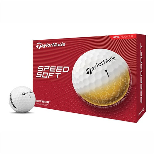 TaylorMade 2024 SpeedSoft Golf Balls - White - Dozen