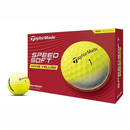 TaylorMade 2024 SpeedSoft Golf Balls - Yellow - Dozen