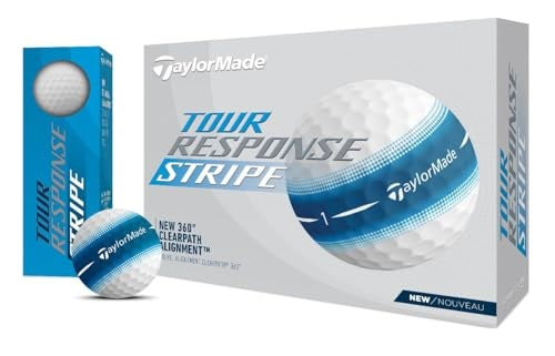 TaylorMade 2024 Tour Response Stripe Golf Balls - Blue - Dozen