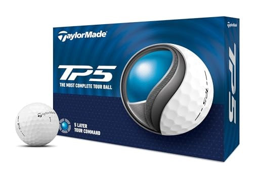 TaylorMade 2024 TP5 Golf Balls - White - Dozen