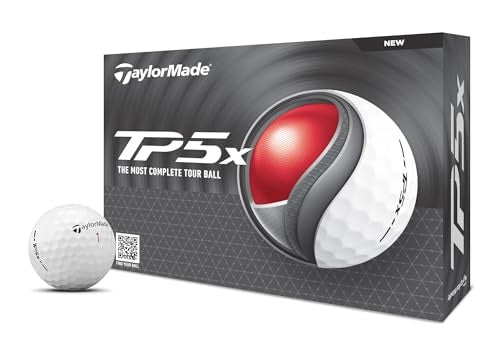 TaylorMade 2024 TP5x Golf Balls - White - Dozen