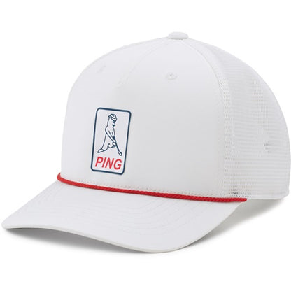 An image of PING 241 Karsten O.G. Performance Cap - Red / White / Blue on a white background