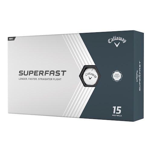 A hero image of a 15 ball pack of Callaway Superfast Golf Balls