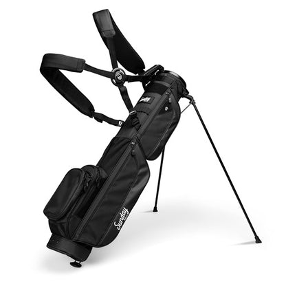 Sunday Golf Black stand bag on white background