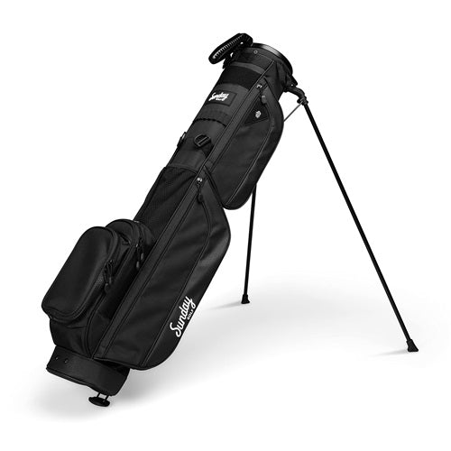 Sunday Golf Black stand bag on white background