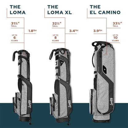 Sunday Golf Bag sizing chart