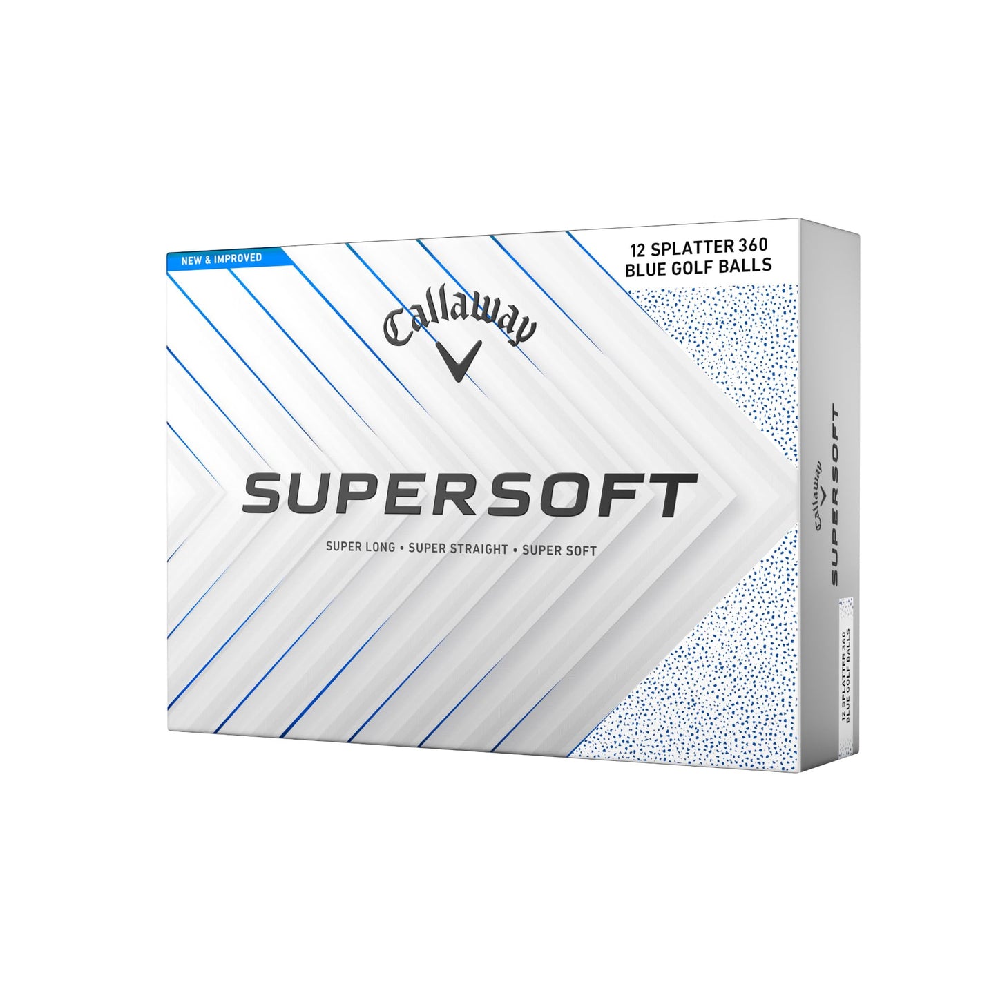 Callaway Supersoft 25 Splatter Golf Balls - Blue - Dozen