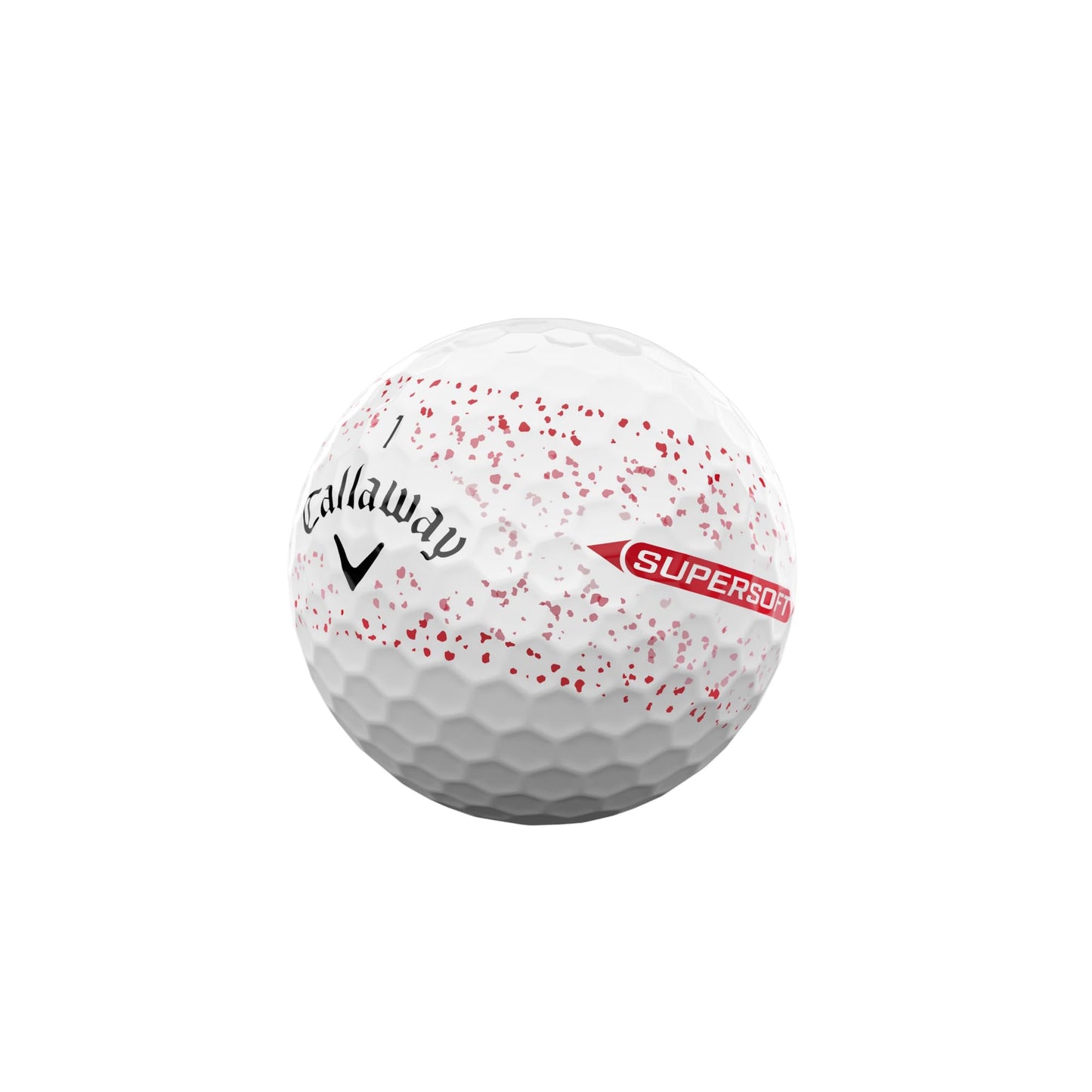 Callaway Supersoft 25 Splatter Golf Balls - Red - Dozen