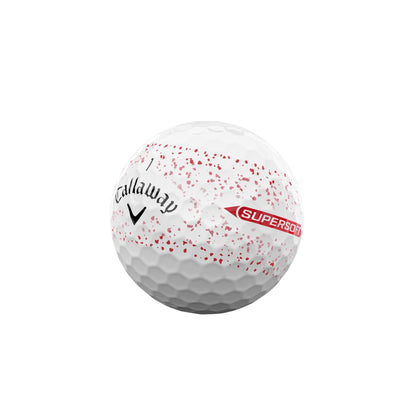 Callaway Supersoft 25 Splatter Golf Balls - Red - Dozen