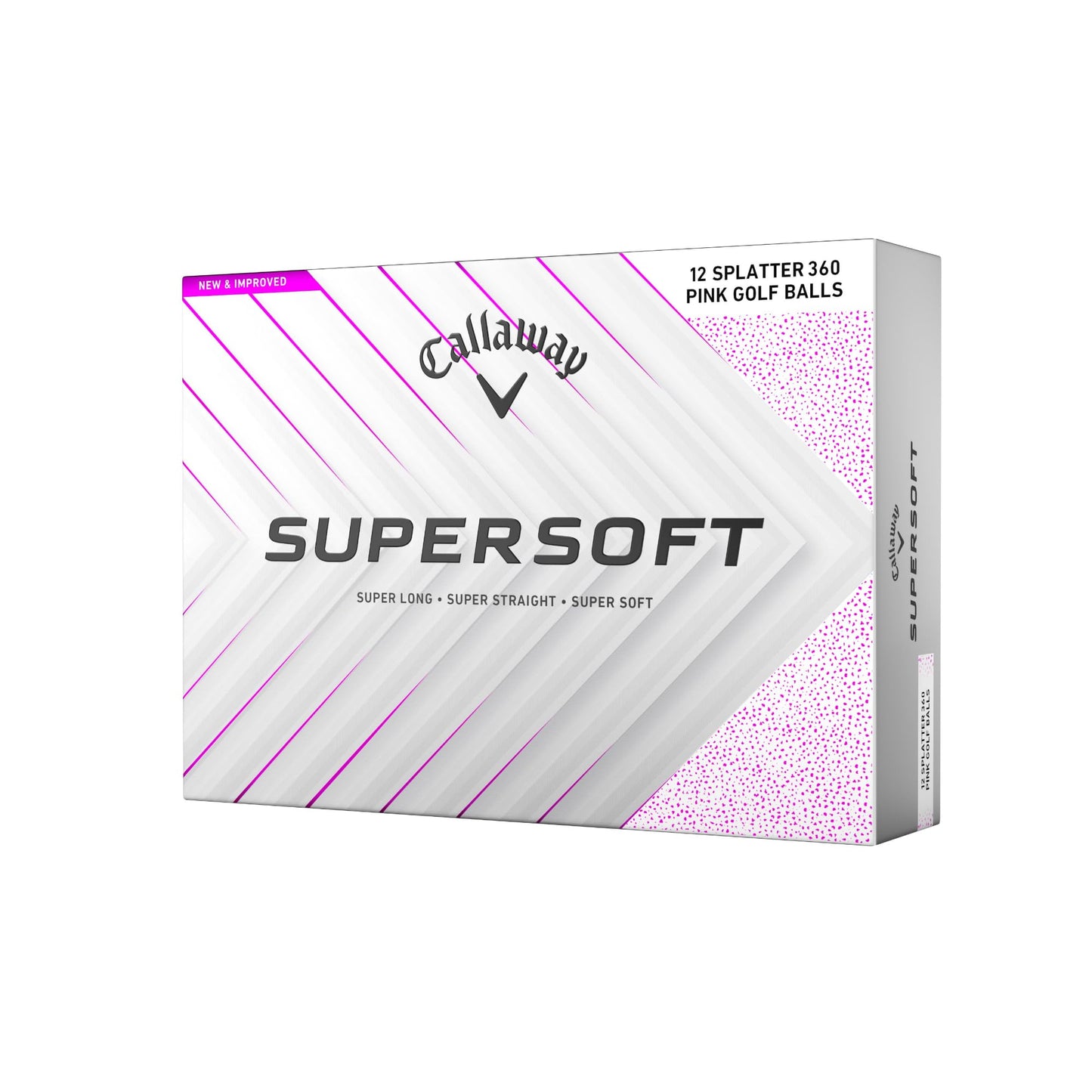 Callaway Supersoft 25 Splatter Golf Balls - Pink - Dozen