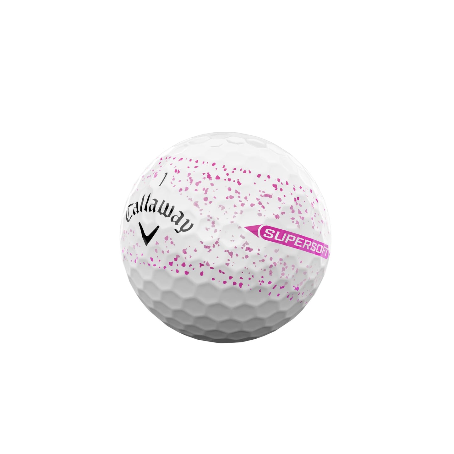 Callaway Supersoft 25 Splatter Golf Balls - Pink - Dozen