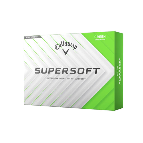Hero image of dozen box of Callaway Supersoft Green Golf Balls