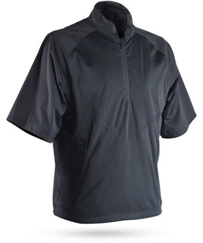 An image of Sun Mountain RainFlex Elite Short Sleeve Pullover - Black - M on a white background