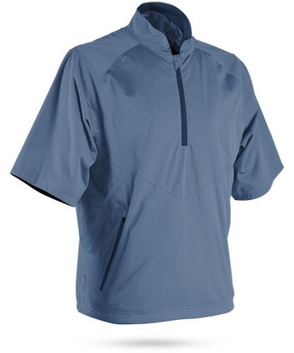 An image of Sun Mountain RainFlex Elite Short Sleeve Pullover - Mirage / Navy - L on a white background
