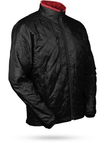 An image of Sun Mountain Granite II Jacket - Reversible - Black / Red - L on a white background