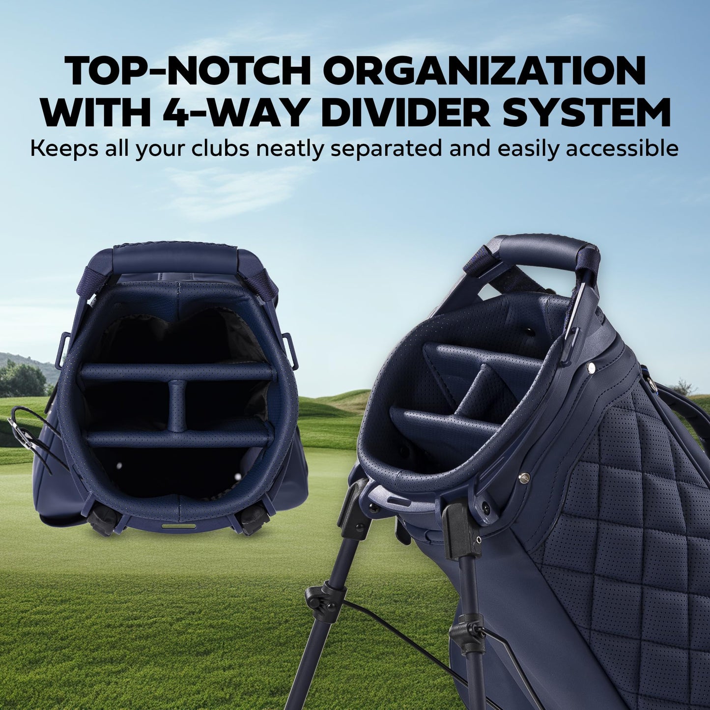 An image of Sun Mountain Matchplay Golf Stand Bag - Navy on a white background
