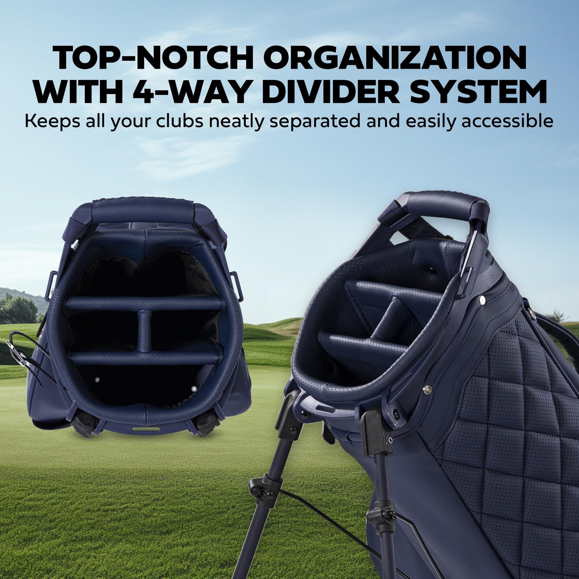 An image of Sun Mountain Matchplay Golf Stand Bag - Navy on a white background