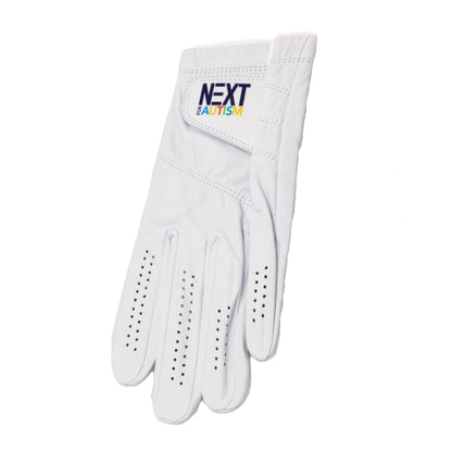 A hero image of a Callaway Next For Autism Golf Glove on a white background