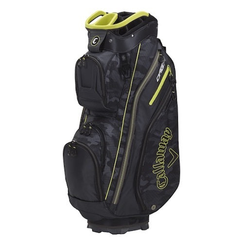 An image of Callaway ORG 14 2021 Cart Bag - Camo / Charcoal / Black on a white background
